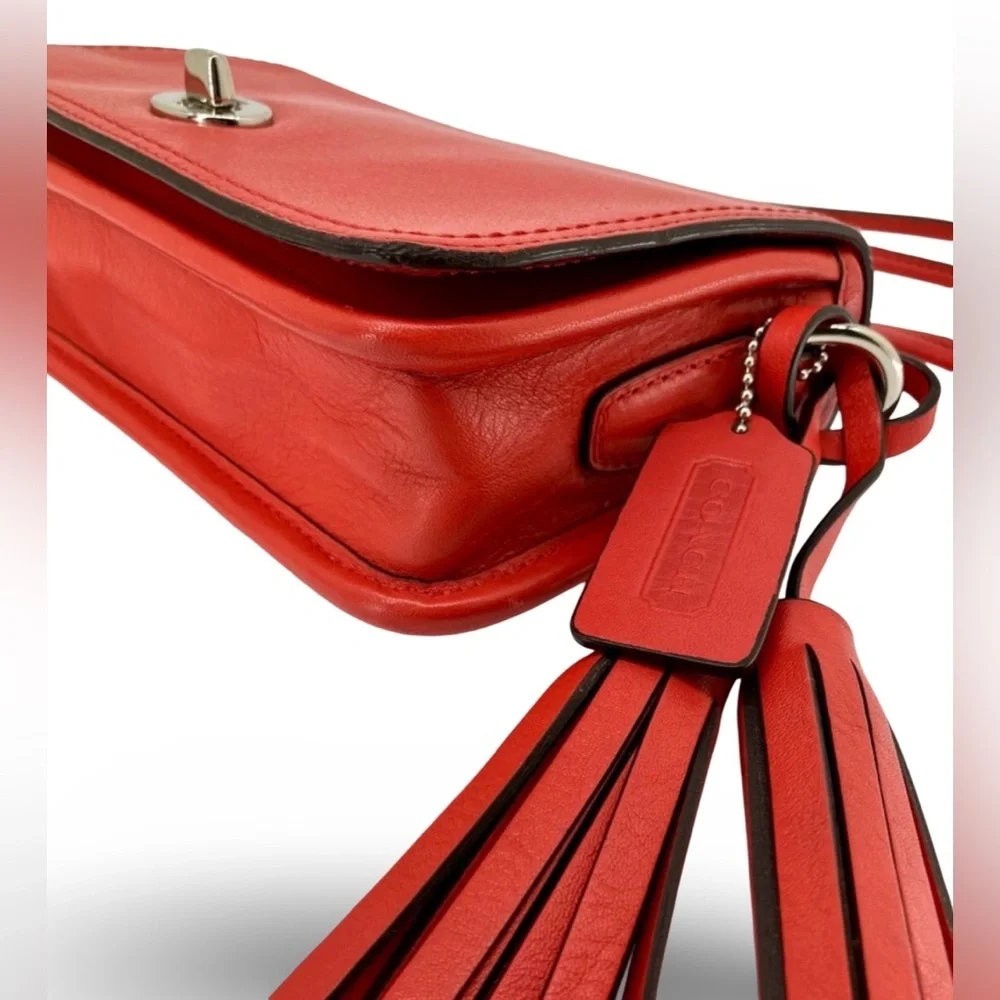 Coach Y2K Legacy Dinky Penny Shoulder Purse Crossbody Carnelian Red | 19914 - Picture 6 of 16